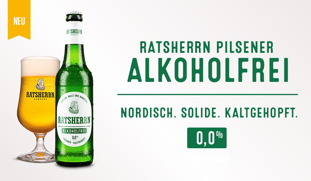 Erfrischend für Hamburg! Das Ratsherrn Pilsener jetzt auch alkoholfrei!